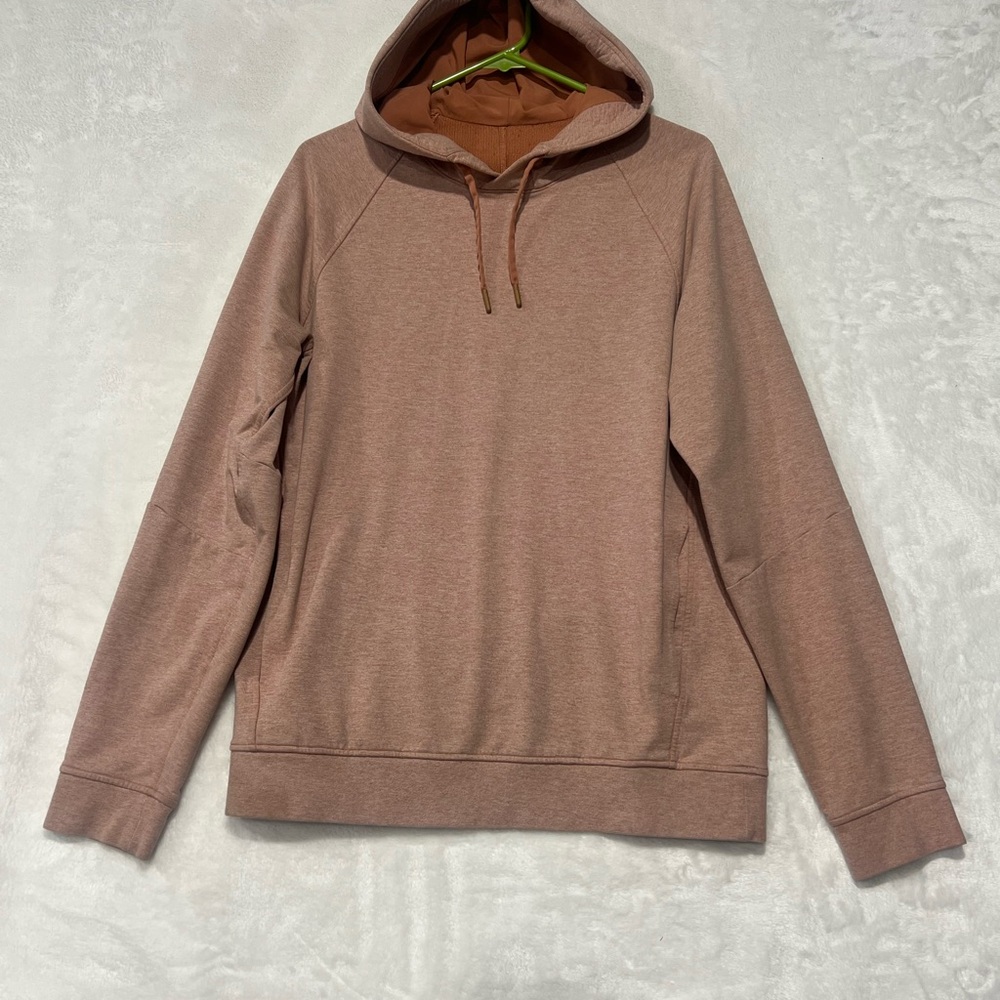 Lululemon City Sweat Pullover Hoodie Mens Medium Long Sleeve Orange